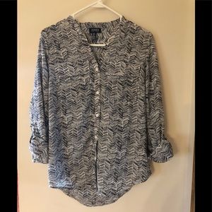 Jones New York No Collar Blouse